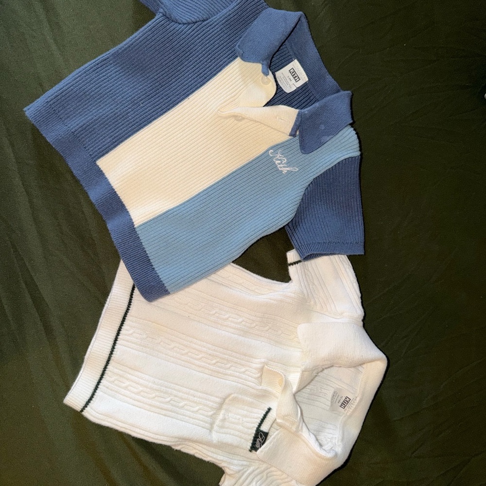 Kith Kids Matching Set in Blue and White
